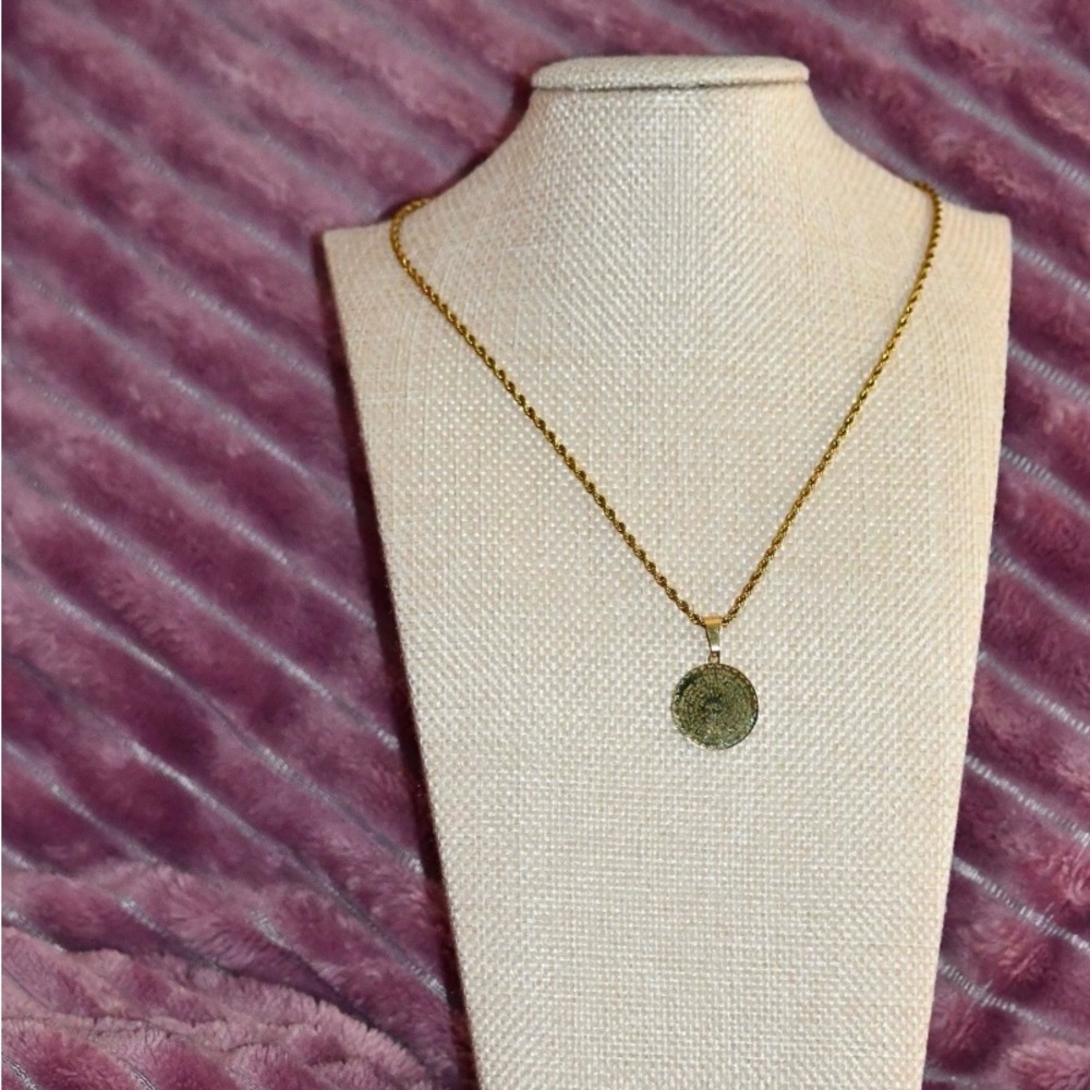 The Lord’s Prayer Gold Pendant Necklace #019